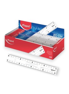 PAQUET DE 20 REGLE DOUBLE DECIMETRE 20CM MAPED 146108 - 1