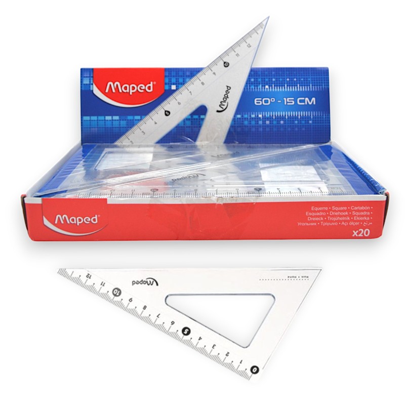 PAQUET DE 20 EQUERRE DE 15/60 MAPED 146120 - 1 PAQUET DE 20 EQUERRE DE 15/60 MAPED 146120 - 1