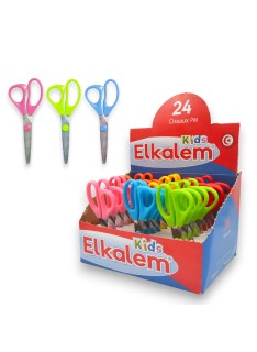 PAQUET DE 24 CISEAUX ECOLIER 12CM EL KALEM - 1