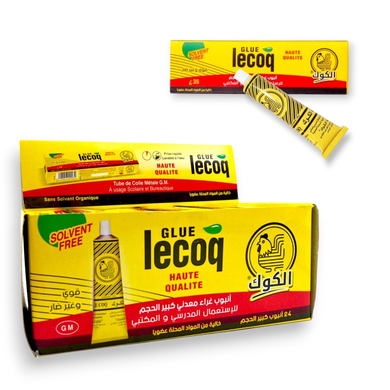 PAQUET DE 24 COLLE EN TUBE 35G METAL LE COQ - 1 PAQUET DE 24 COLLE EN TUBE 35G METAL LE COQ - 1