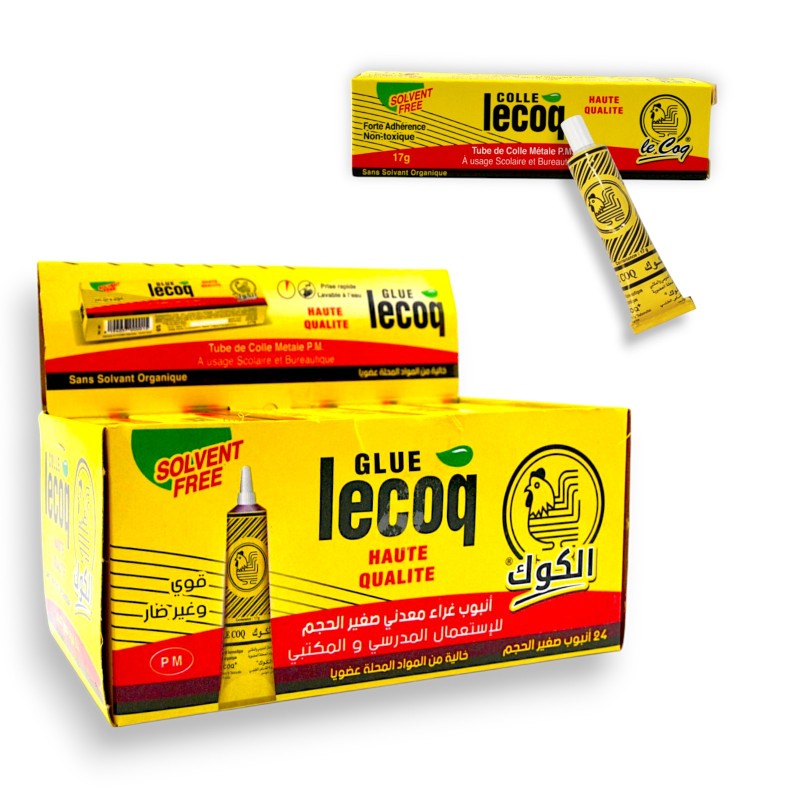 PAQUET DE 24 COLLE EN TUBE 17G METAL LE COQ - 1 PAQUET DE 24 COLLE EN TUBE 17G METAL LE COQ - 1