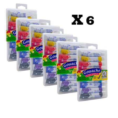 GOUACHE DE 9 CRISTAL METAL LE COQ REF 133 - 6 PIÉCES - 1