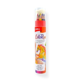 CRAYON COULEUR 12/18 + TAILLE CRAYON EN BOITE COLORUN DELI - 1