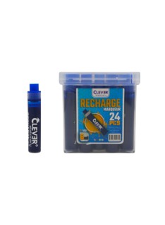 PAQUET DE 24 RECHARGES MARQUEUR TABLEAU CLEVER BLEU - 1