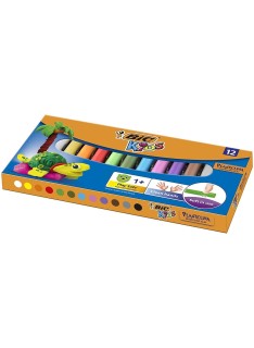 PATE A MODELER PAQUET DE 12 PLASTICINE BIC - 1