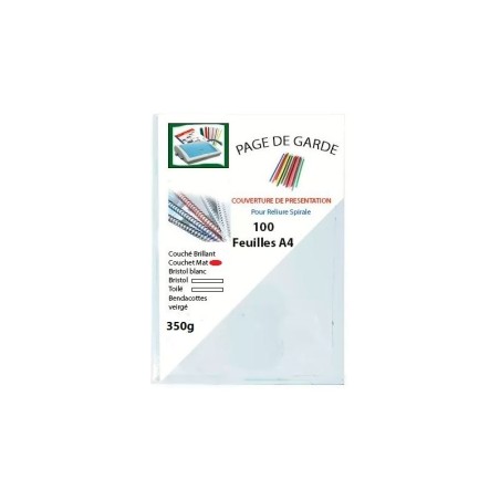 PAGE DE GARDE COUCHER MAT 350G A4 RBT - 1
