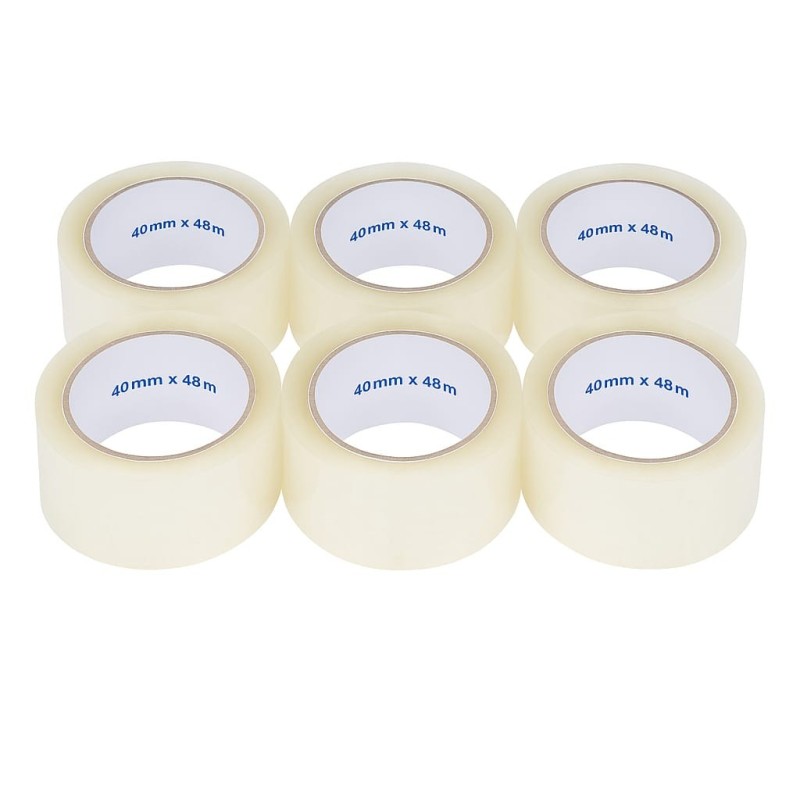 LOT DE 6 ROULEAUX SCOTCH 48*40M TRANSPARENT - 1