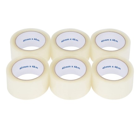 LOT DE 6 ROULEAUX SCOTCH 48*40M TRANSPARENT - 1