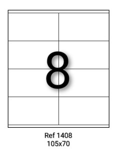 ETIQUETTE ADHESIVE A4 - PAQUET DE 100 RIBAT 1408 - 1