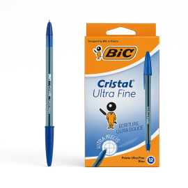 STYLO A BILLE - BIC ULTRA FINE - PAQUET DE 12 - BLEU - 1