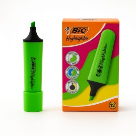 SURLIGNEUR BIC HL FLAT VERT FLUO - PACK DE 12 - 1