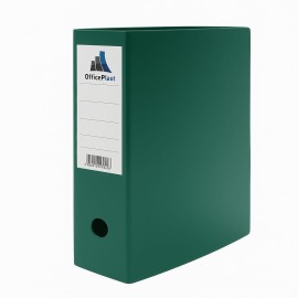 BOITE ARCHIVE PLASTIQUE 10CM COULEUR VERT OFFICEPLAST - 1