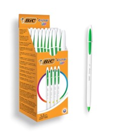 PAQUET DE 20 STYLOS A BILLE BIC UP CRISTAL VERT - 1