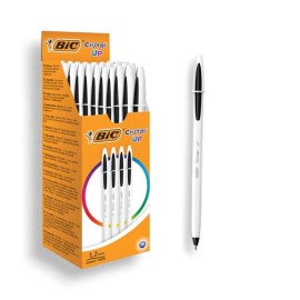 PAQUET DE 20 STYLOS A BILLE BIC UP CRISTAL NOIR - 1