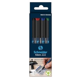 Marqueur Permanent SCHNEIDER Maxx 222F - Pochette De 4 - Ref 112294 - 4
