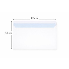 PAQUET DE 50 ENVELOPPE BLANCHE 16 X 22CM - 1