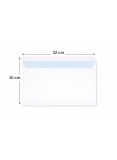 PAQUET DE 50 ENVELOPPE BLANCHE 16 X 22CM - 1