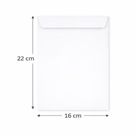 Pochette Blanche 16 x 22 cm - Format C5 - 1