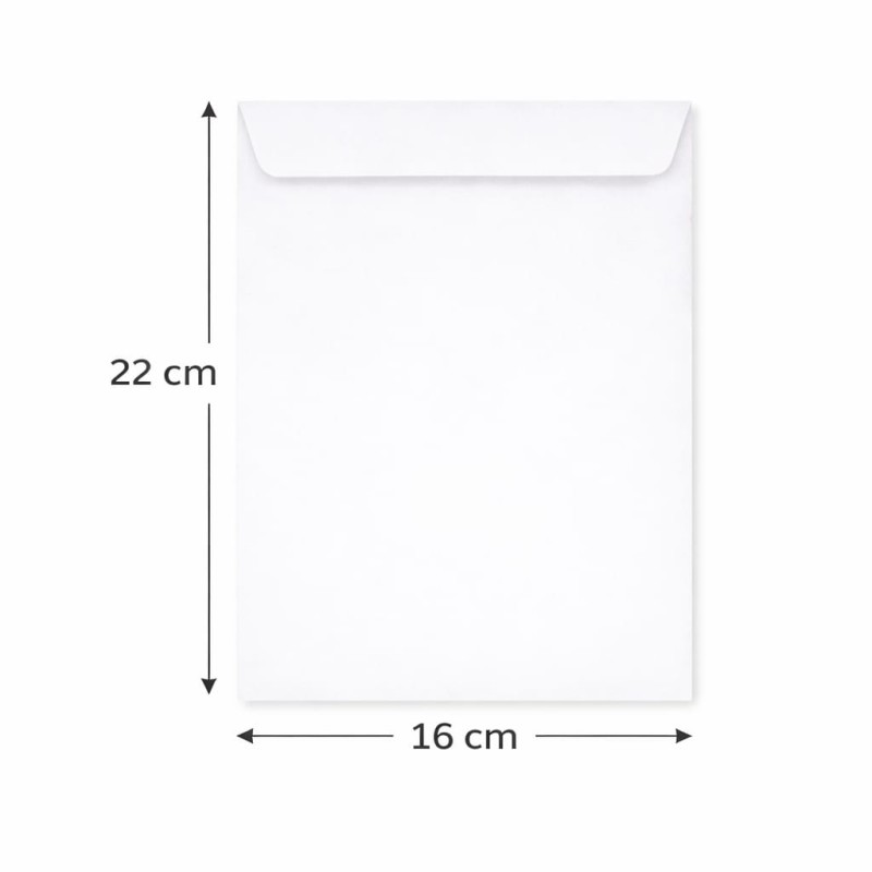 Pochette Blanche 16 x 22 cm - Format C5 - 1