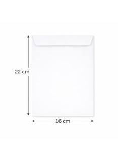 Pochette Blanche 16 x 22 cm - Format C5 - 1