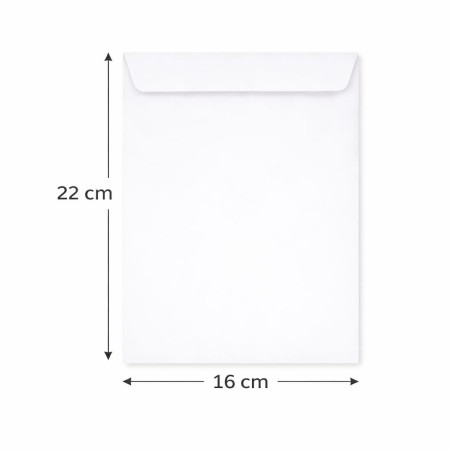 Pochette Blanche 16 x 22 cm - Format C5 - 1